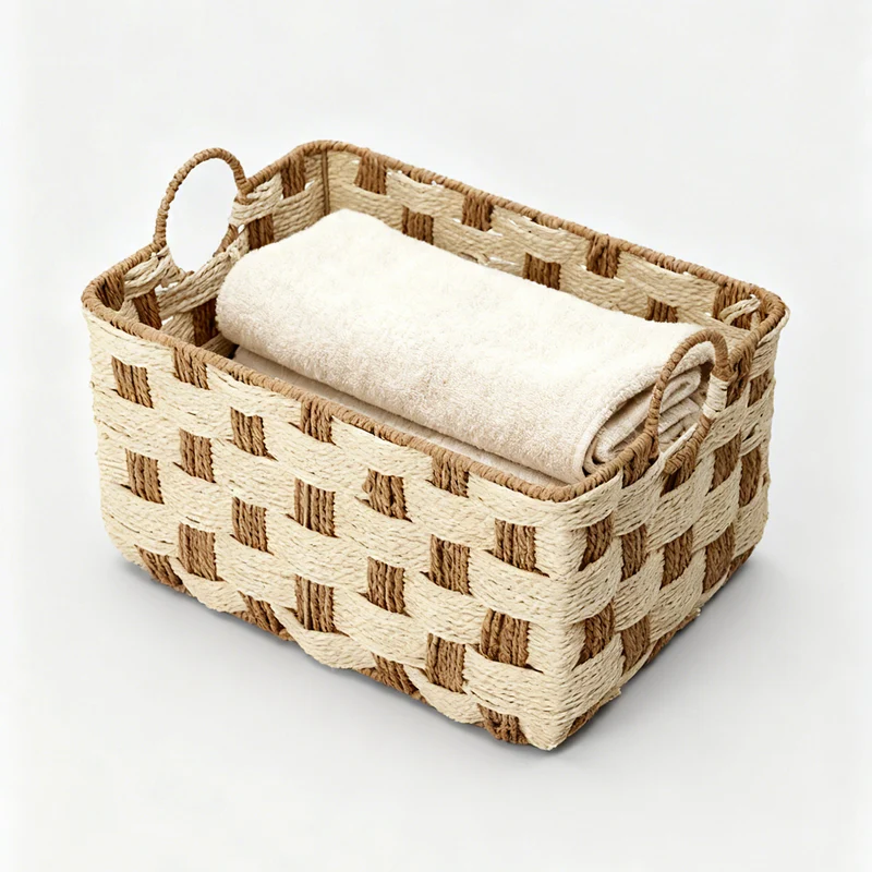 Basket with decorative honeycomb design Stornfield