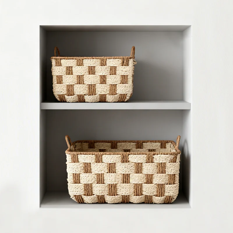 Basket with decorative honeycomb design Stornfield