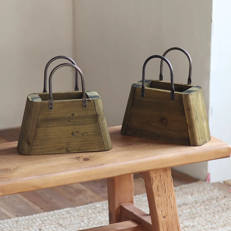 Wooden container with handles Stornfield