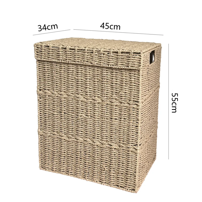 High-quality laundry basket with lid and handles Stornfield