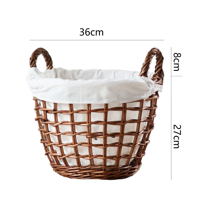 Handcrafted storage basket with cotton lining Stornfield