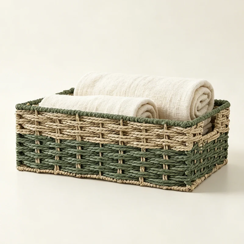 Handcrafted storage basket made of natural material Stornfield