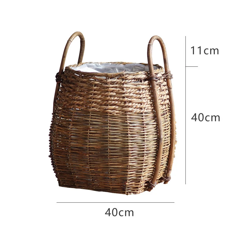 Braided storage basket with practical handles Stornfield