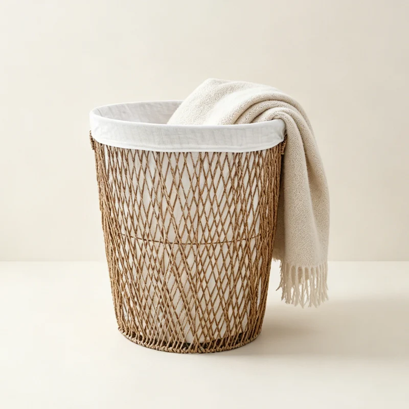 Decorative laundry basket with lid Stornfield