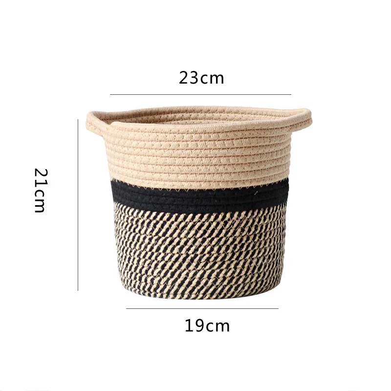 Decorative laundry basket made of woven material Stornfield
