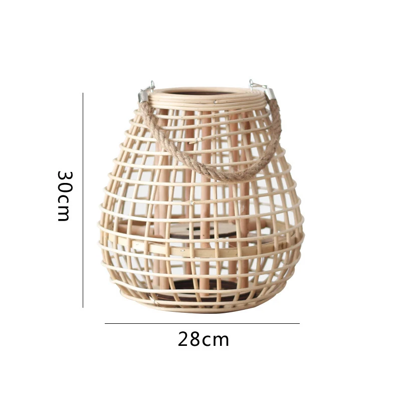 Decorative Rattan Lantern with Carry Handle Stornfield