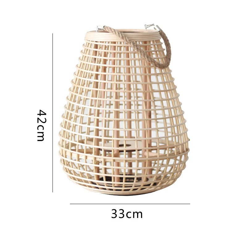 Decorative Rattan Lantern with Carry Handle Stornfield