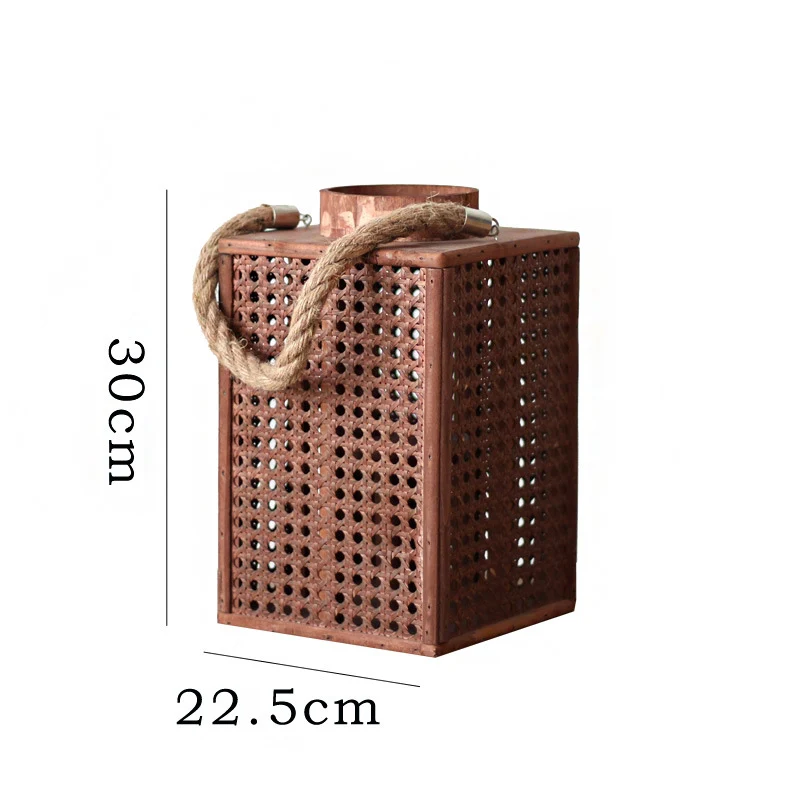 Decorative lantern holder made of natural material Stornfield