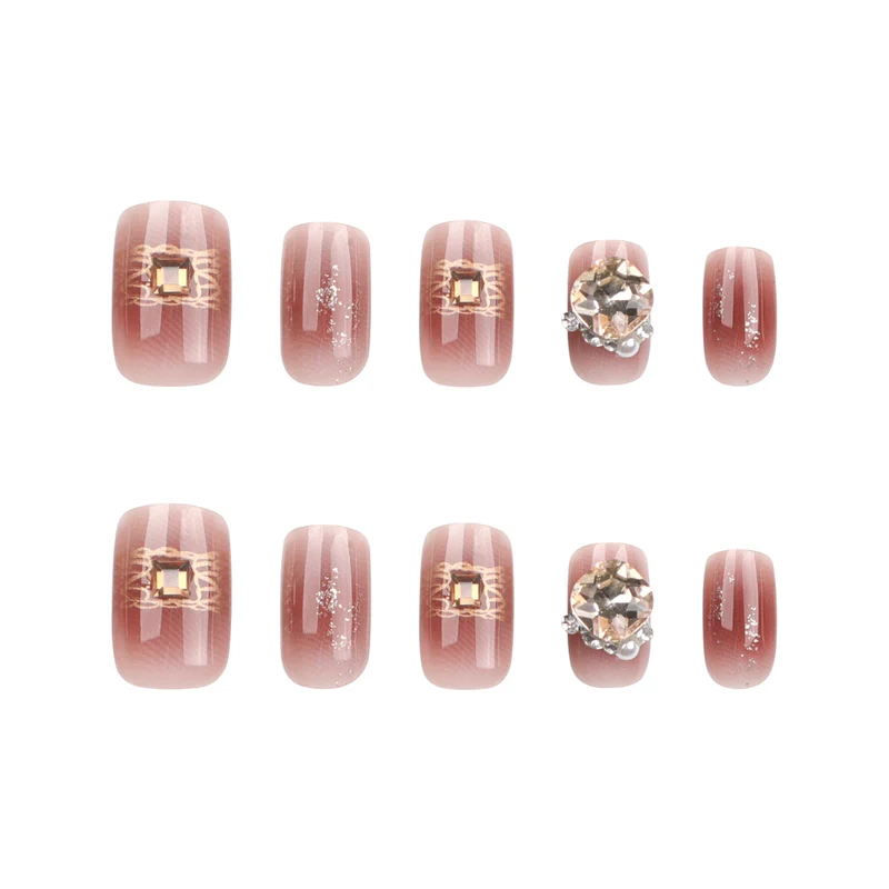Artful Acrylic Nails with Glitter Design Stornfield