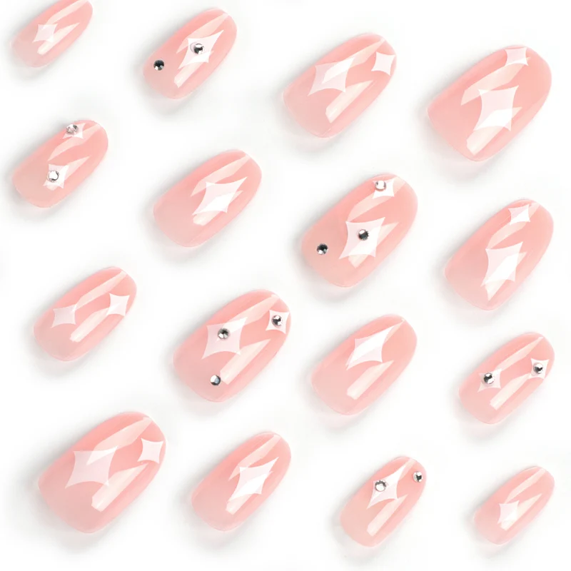 Artistic acrylic nails with glamorous glitter design Stornfield