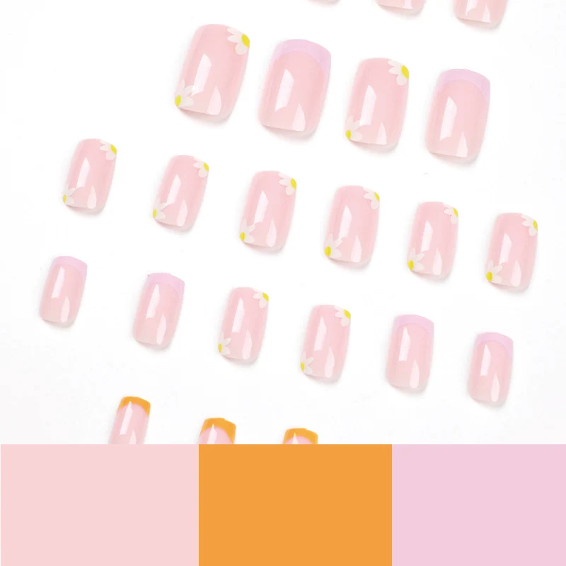 Artistic acrylic nails with floral design and creative color accents Stornfield