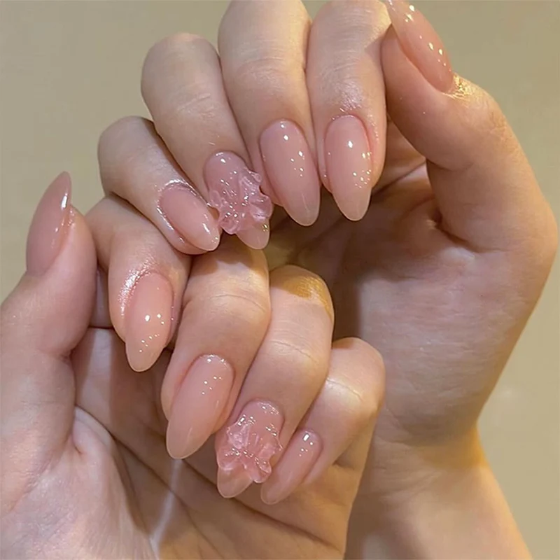 Artistic acrylic nails with elegant floral decorations Stornfield