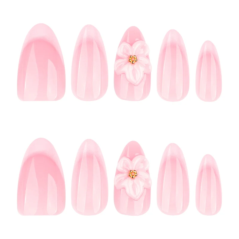 Artistic acrylic nails with elegant flower designs Stornfield