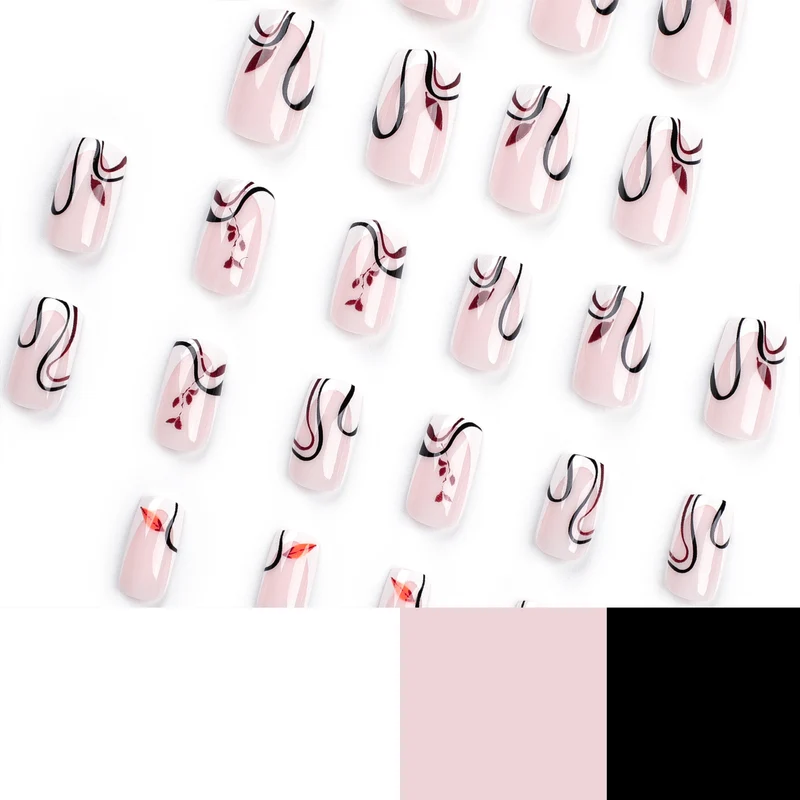 Artful acrylic nails with elegant marble design Stornfield