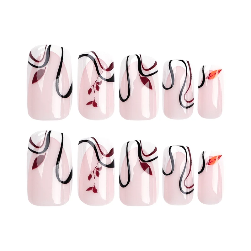 Artful acrylic nails with elegant marble design Stornfield
