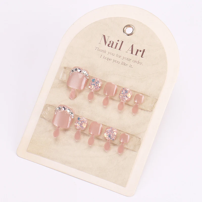 Decorative Rhinestone-Embellished Press-On Nail Set Stornfield
