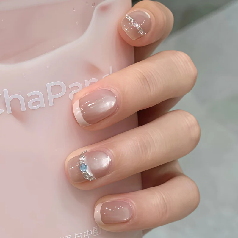 Decorative Press-On Nail Set with Star and Bow Designs Stornfield