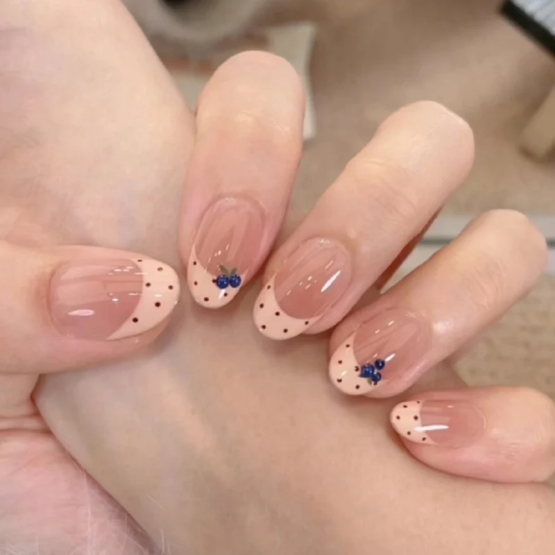 Decorative Press-On Nail Set with Star and Bow Designs Stornfield