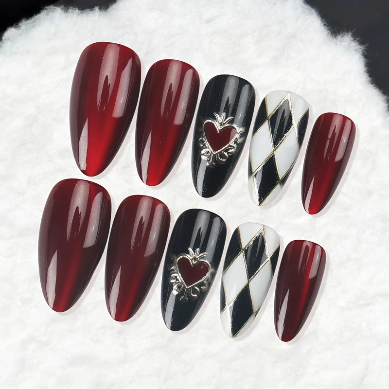 Decorative Press-On Nail Art with Unique Character Designs Stornfield