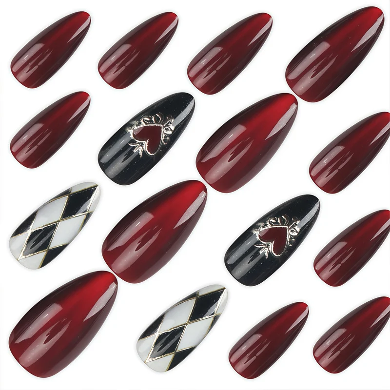 Decorative Press-On Nail Art with Unique Character Designs Stornfield