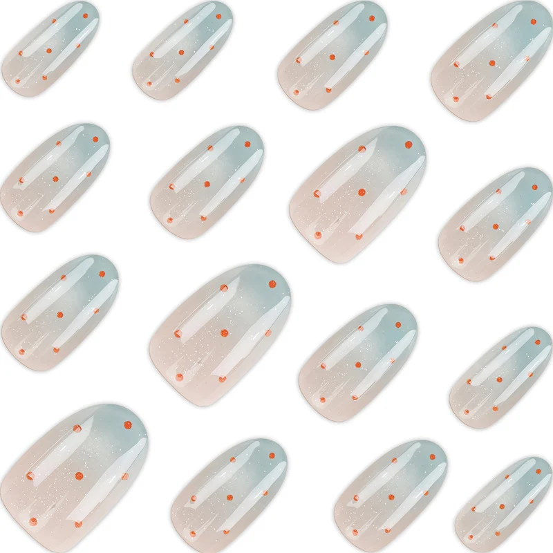 Decorative Press-On Nail Art with Ombre Design Stornfield