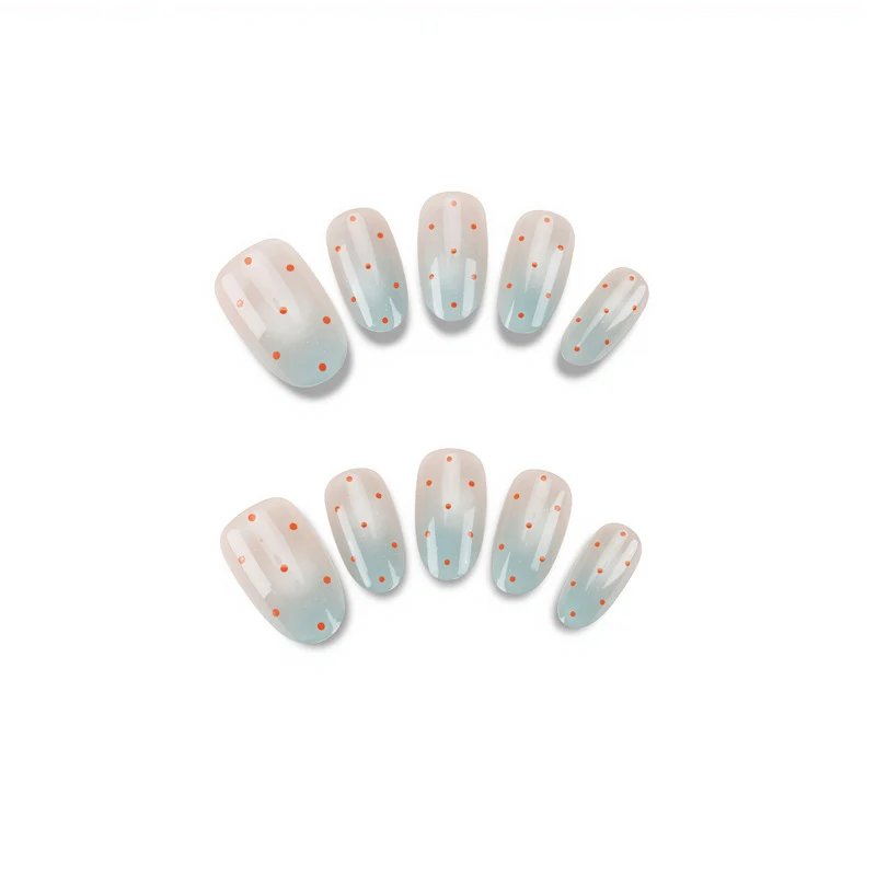 Decorative Press-On Nail Art with Ombre Design Stornfield