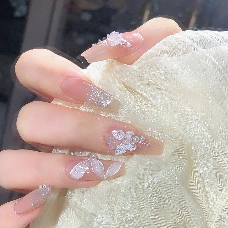 Decorative Glittery Press-On Nail Tips Stornfield