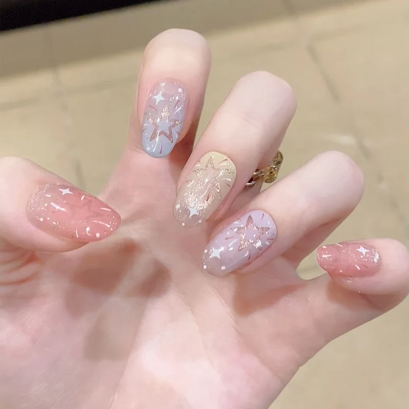 Decorative Glittery Press-On Nail Tips Stornfield