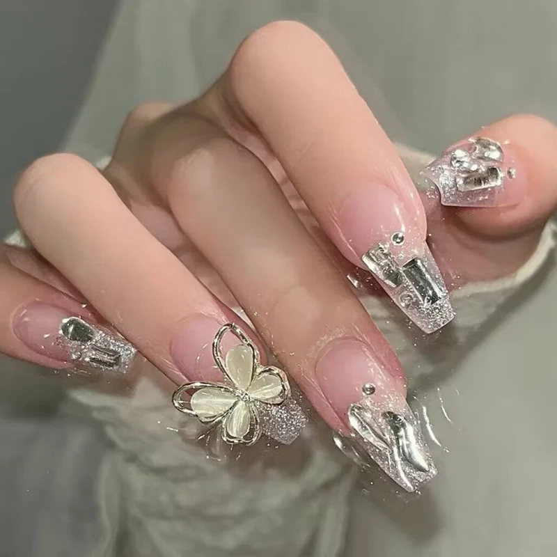 Decorative Glittery Press-On Nail Tips Stornfield
