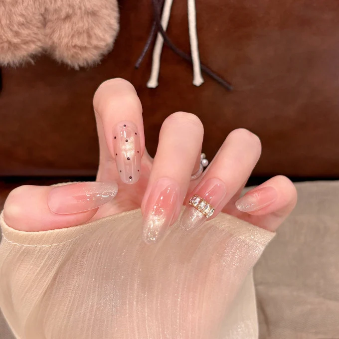 Decorative Glitter Ombre Press-On Nails Stornfield