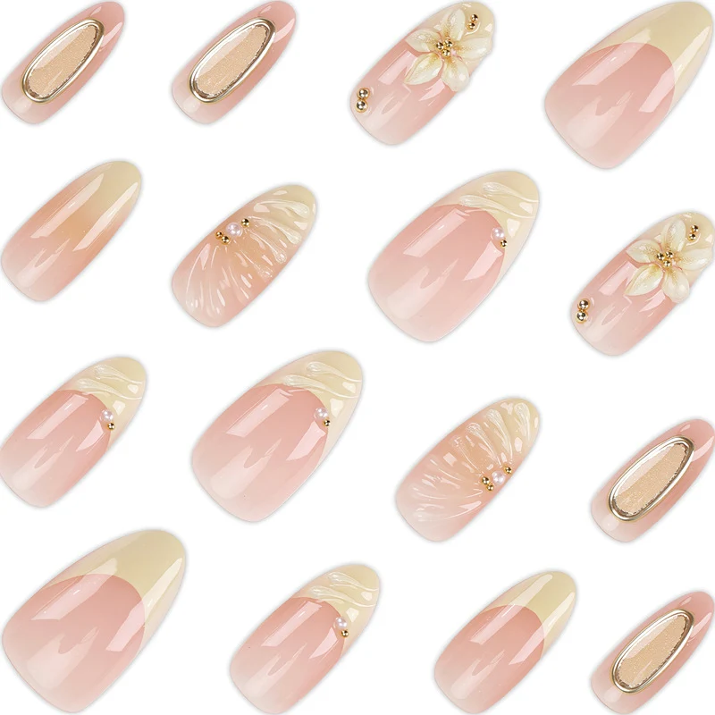 Decorative Floral Stiletto Press-On Nail Set Stornfield