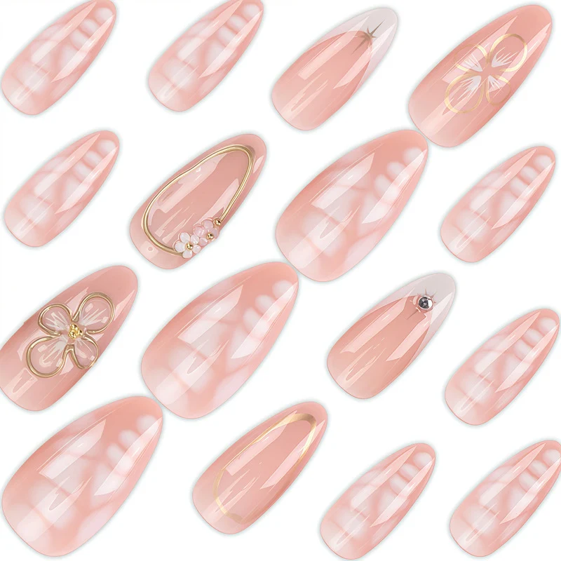 Decorative Floral Press-On Nail Art Set Stornfield