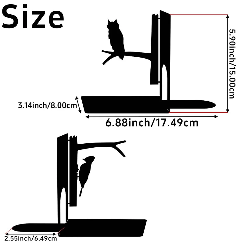 Decorative Bird-Themed Bookends