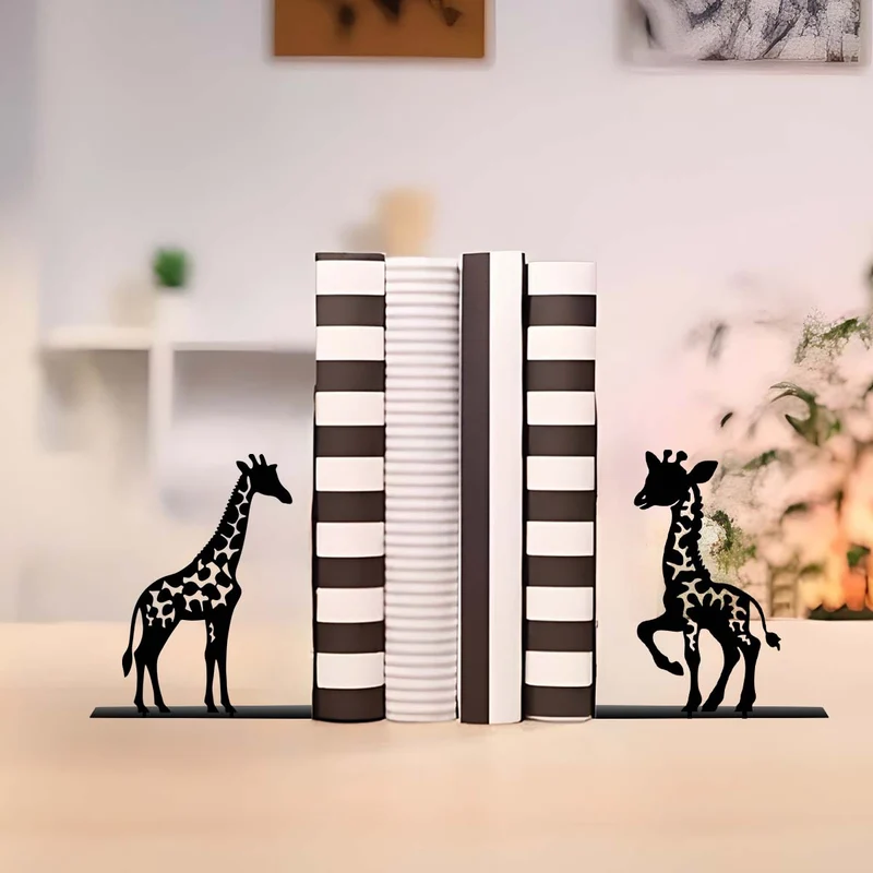 Artistic Giraffe Bookend