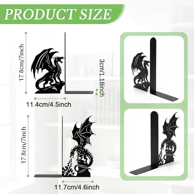 Dragon-Themed Bookend