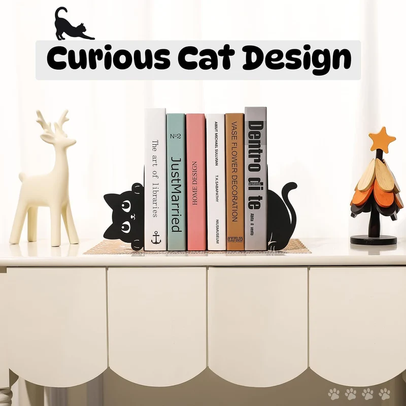 Cat Shaped Decorative Bookends