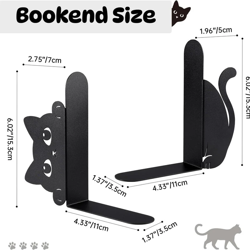 Cat Shaped Decorative Bookends