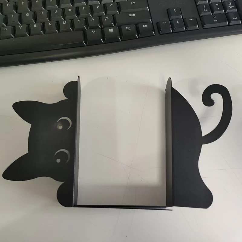 Cat-Shaped Bookend Set