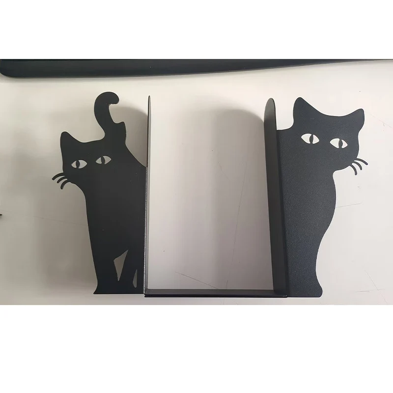 Cat-Shaped Bookend Set