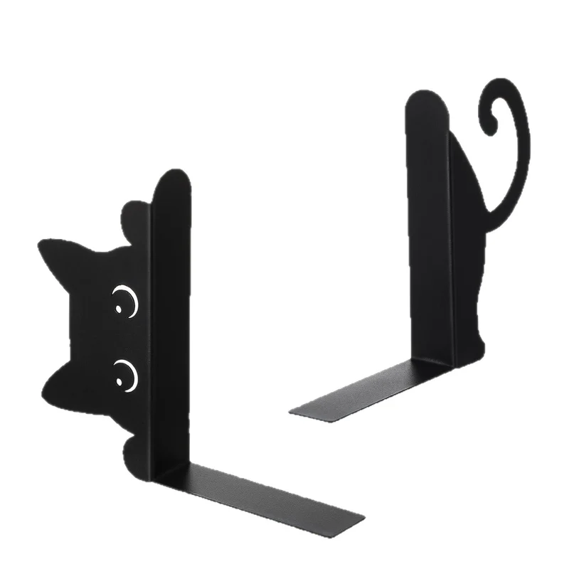Cat-Shaped Bookend Set