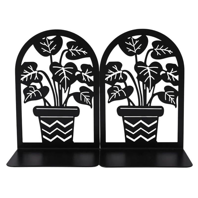 Elegant Floral Metal Bookends