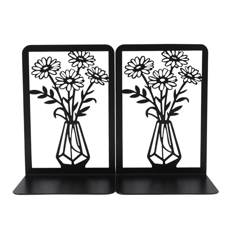 Elegant Floral Metal Bookends