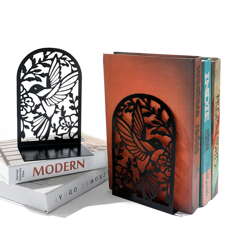Decorative Hummingbird Metal Bookends
