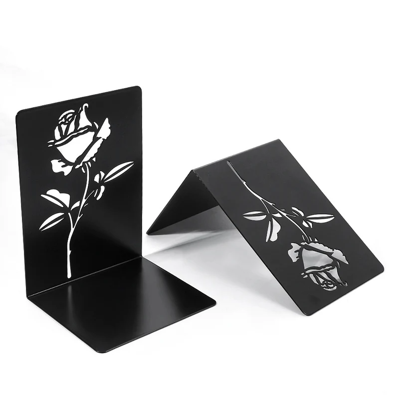 Decorative Floral Metal Bookends