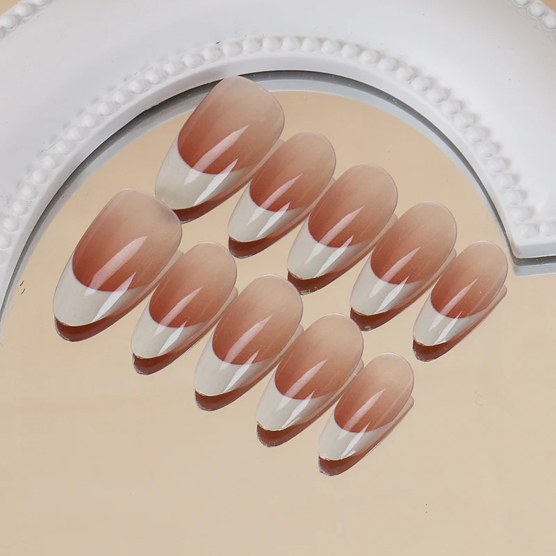Elegant French Tip Press-On Nail Set Stornfield 1789388881