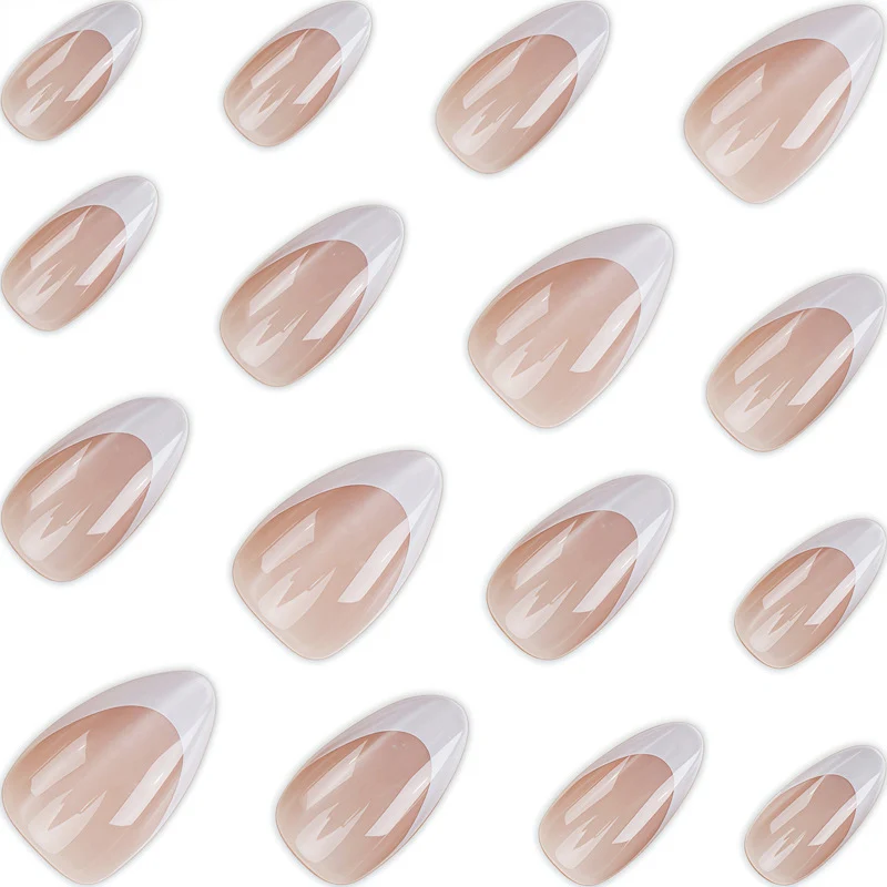 Elegant French Tip Press-On Nail Art Stornfield