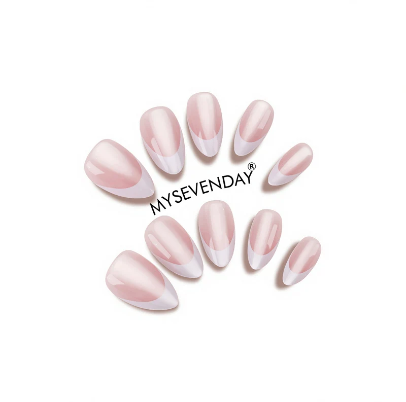 Elegant French Tip Press-On Nail Art Stornfield