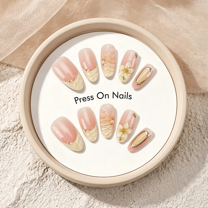Elegant Floral Press-On Nail Set Stornfield 1789389044
