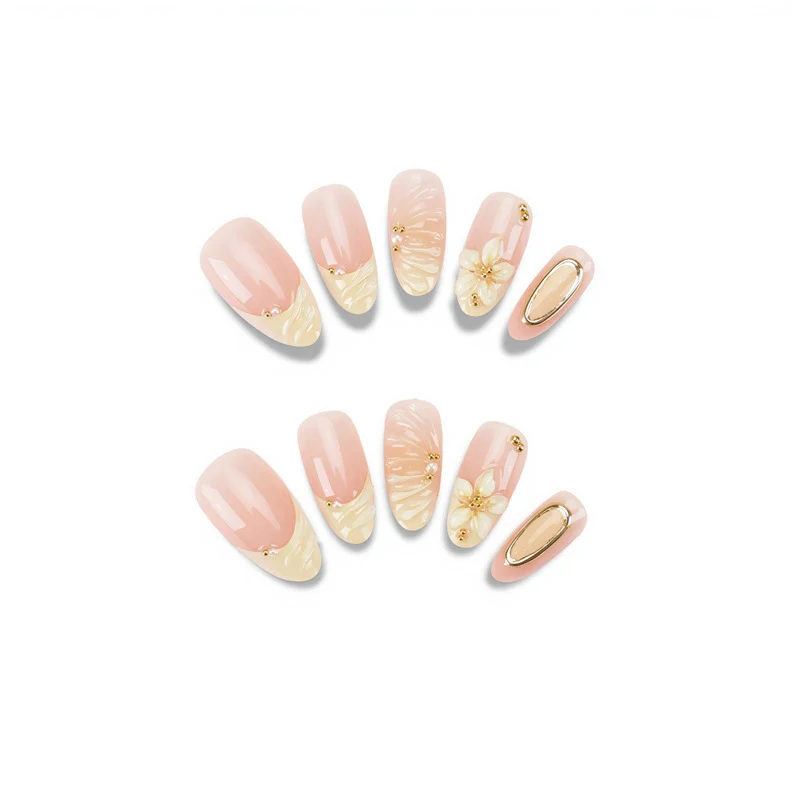 Elegant Floral Press-On Nail Set Stornfield 1789389044
