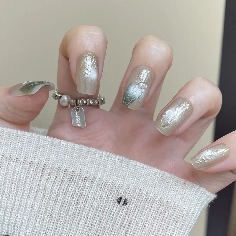 Elegant Floral Press-On Nail Set Stornfield 1789388748